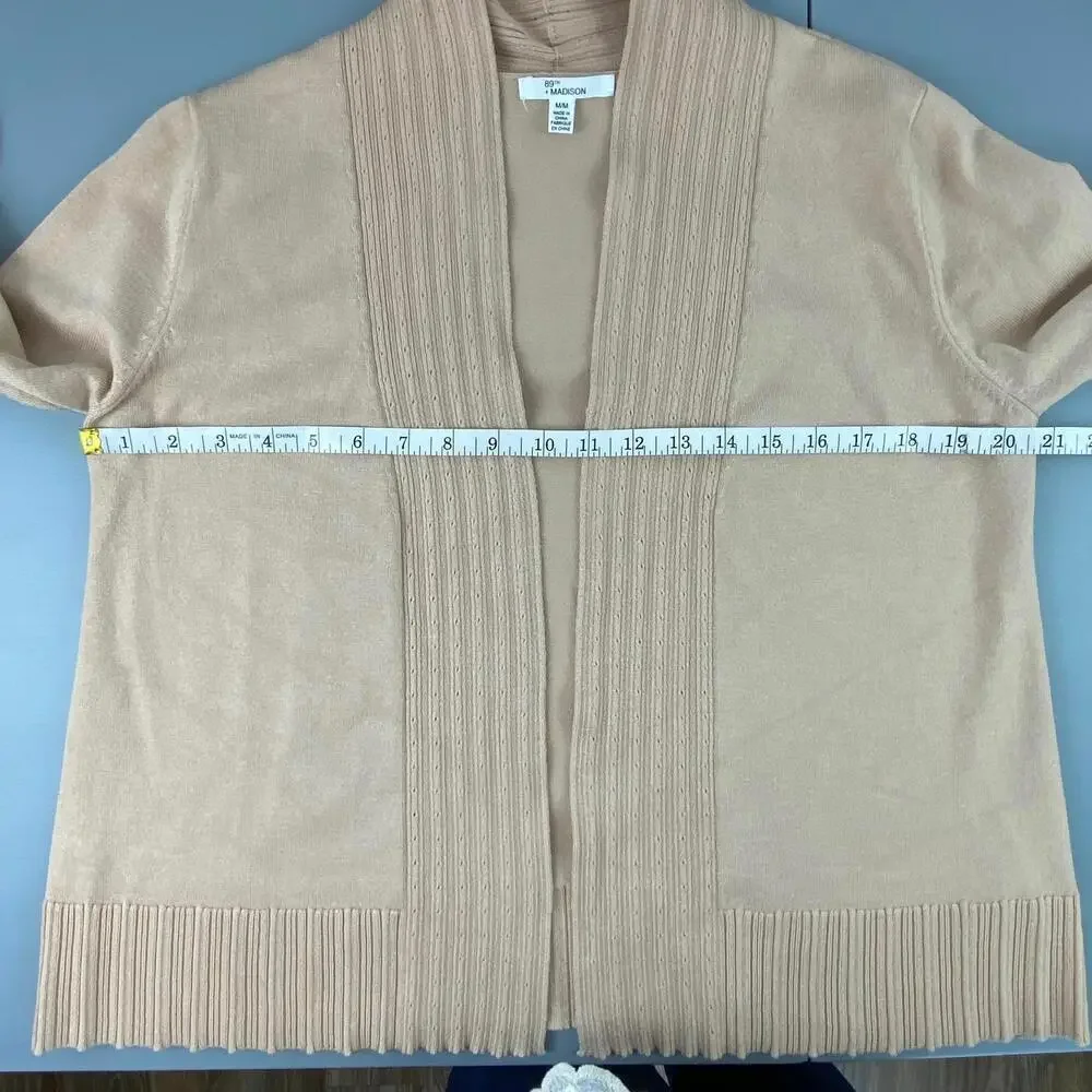 89th + Madison Chic Cardigan in Tan size medium